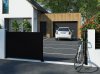 Klos Up portail aluminium battant CARO Noir Sable 2100