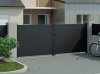 Klos up portail aluminium battant CONCARNEAU lames pleines 90 - Noir 9005