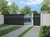 Klos Up portail coulissant en aluminium BABORD Noir Sable 2100S