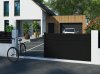 Klos Up portail aluminium coulissant CARO - Noir Sable 2100