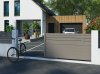 Klos Up portail aluminium coulissant CARO - Gris Sable 2900