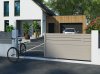 Klos Up portail aluminium coulissant CARO - Gris Quartz 7039