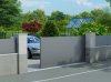 Klos up portail aluminium coulissant LAO lames pleines 150 - Gris Sable 2900