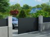 Klos up portail coulissant LAO lames pleines 150 - Noir 9005