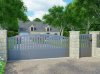 Portail coulissant en aluminium MOELLAN , gris sablé 2900