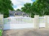 Portail coulissant en aluminium MOELLAN , blanc 9016