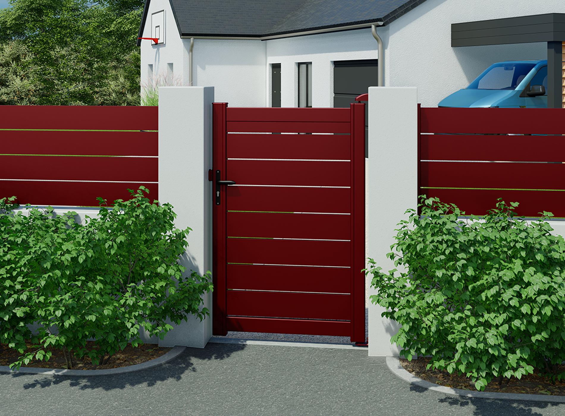 Klos Up portillon BONO 1040 x 1515 Rouge 3004