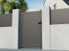 Portillon en aluminium CONCARNEAU, gris sablé 2900