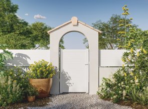 Portillon en aluminium CONCARNEAU, Blanc 9016