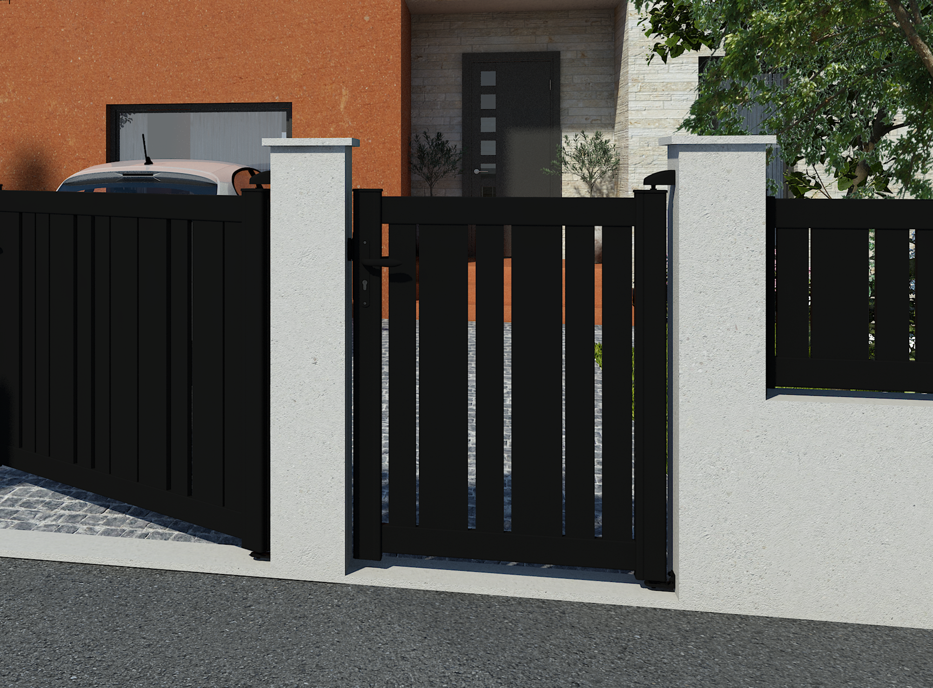 Klos Up Portillon ajourée KALY Noir 9005