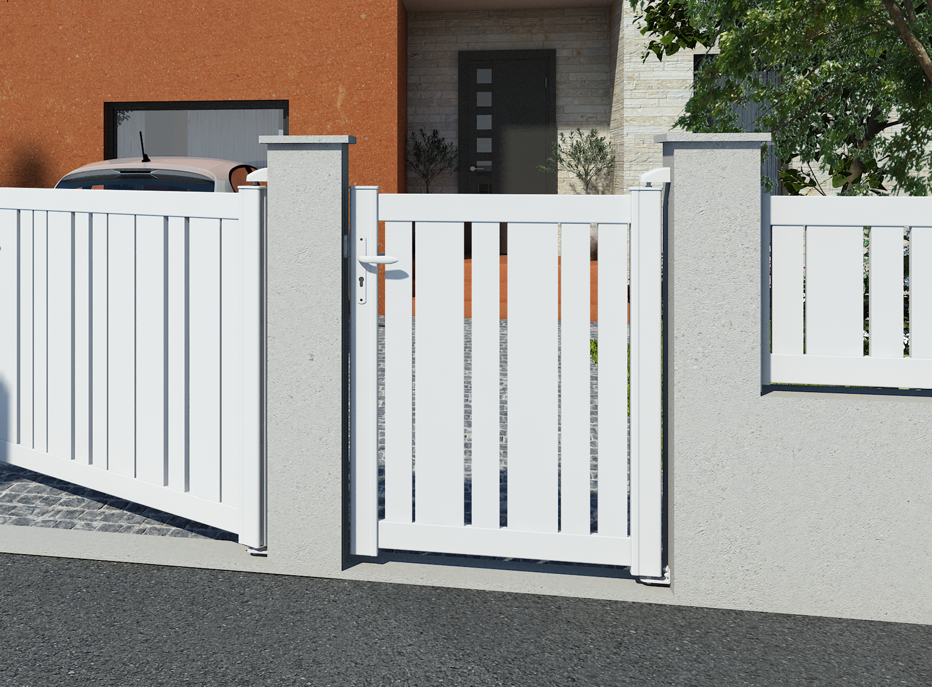 Klos Up Portillon ajourée KALY Blanc 9016