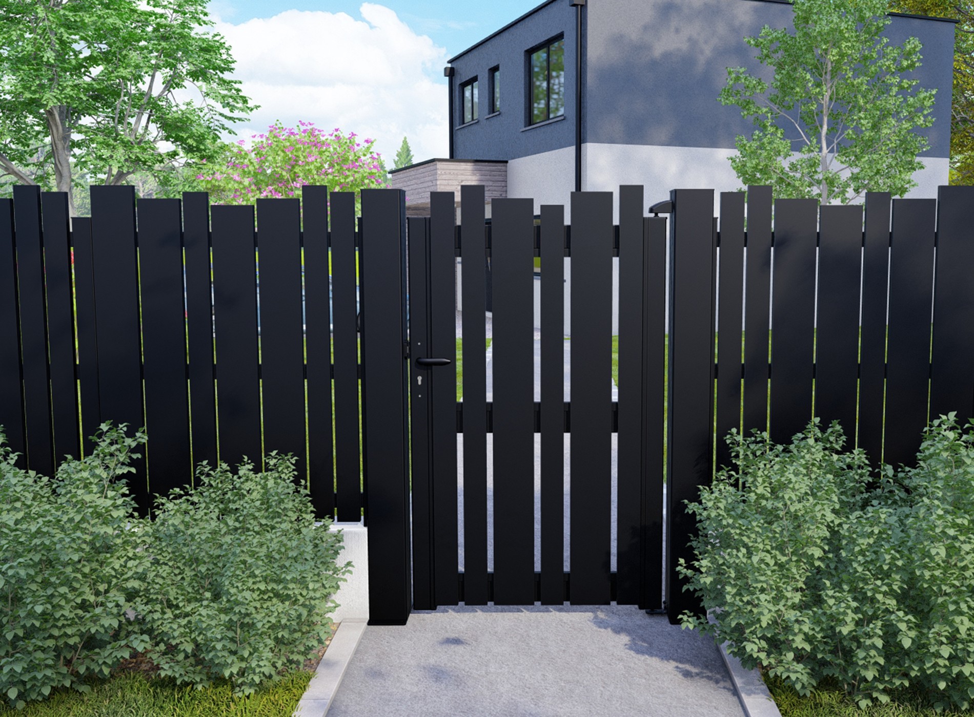 Klos Up Portillon aluminium LIVIO - Noir 9005