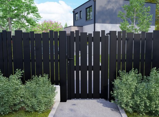 Klos Up Portillon aluminium LIVIO - Noir 9005