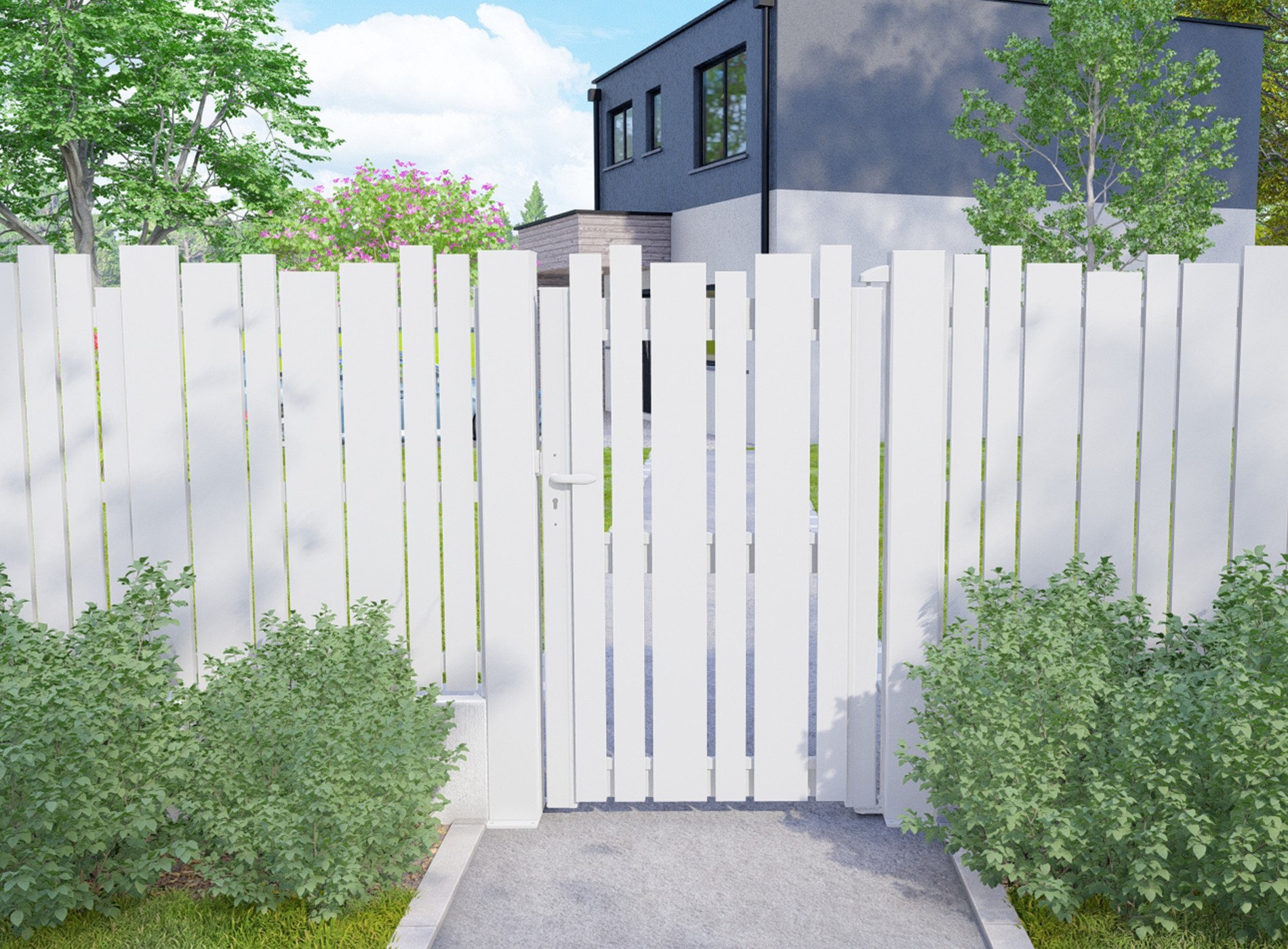 Klos Up Portillon aluminium LIVIO - Blanc 9016