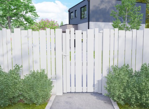 Klos Up Portillon aluminium LIVIO - Blanc 9016