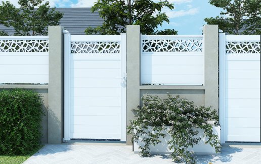 Portillon décor POLYGO horizontal Blanc 90016