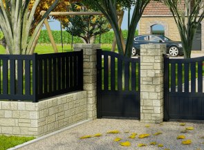 Klos Up portillon aluminium MOELLAN - 7016 Gris Zinc
