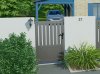 portillon en aluminium PENMARCH, Gris sablé 2900S