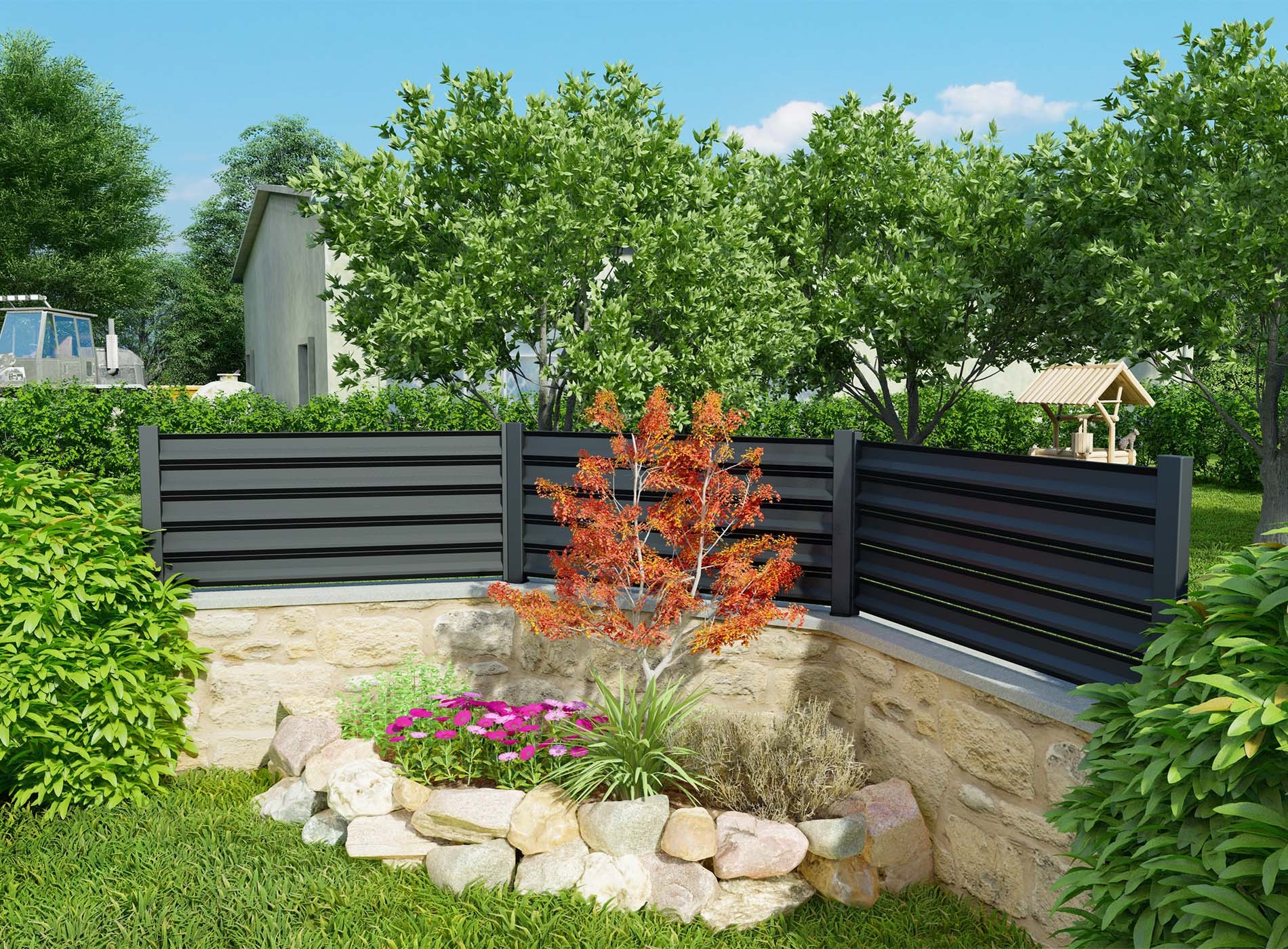 Klos Up lame persienne eco-concue - ambiance intérieure - Noir Sablé 2100S