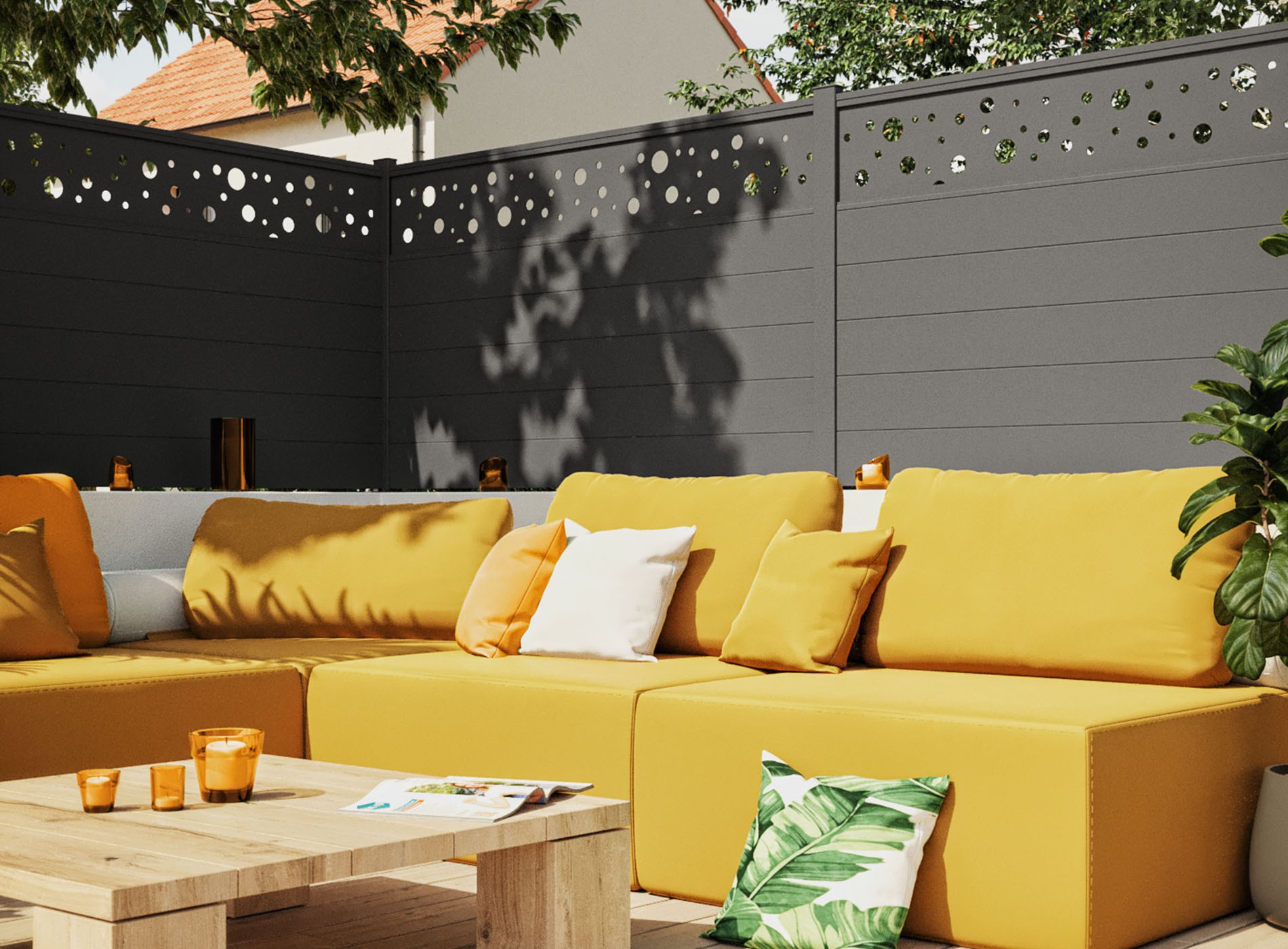 Klos Up Kit Décor aluminium position haut BULLE - Gris Sable 2900