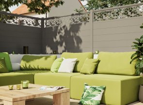 Clôture en aluminium GRAFFIK , Gris Quartz 7039