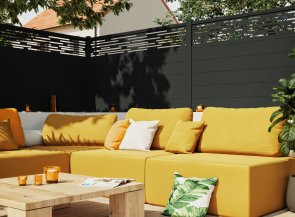Clôture en aluminium LIGNE , Noir Sable 2100