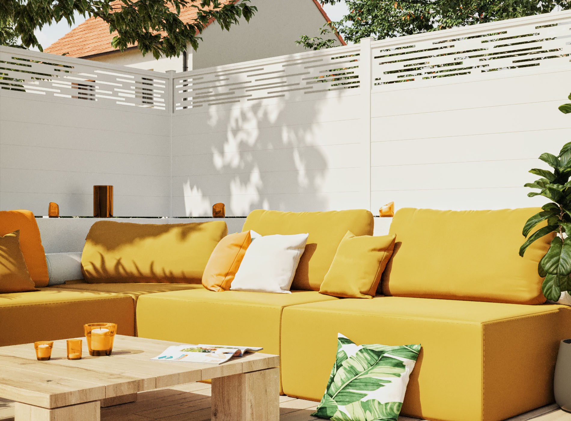 Klos Up Kit Décor aluminium position haut LIGNE - Blanc 9016