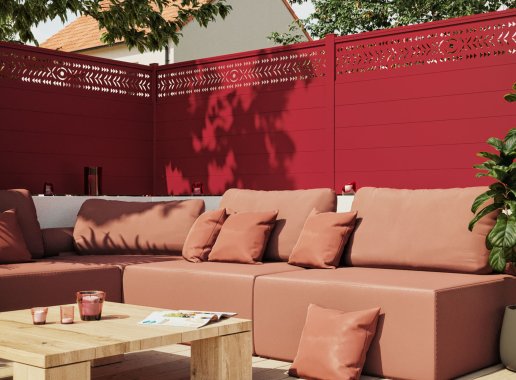 Clôture en aluminium MAESA, Rouge 3004C