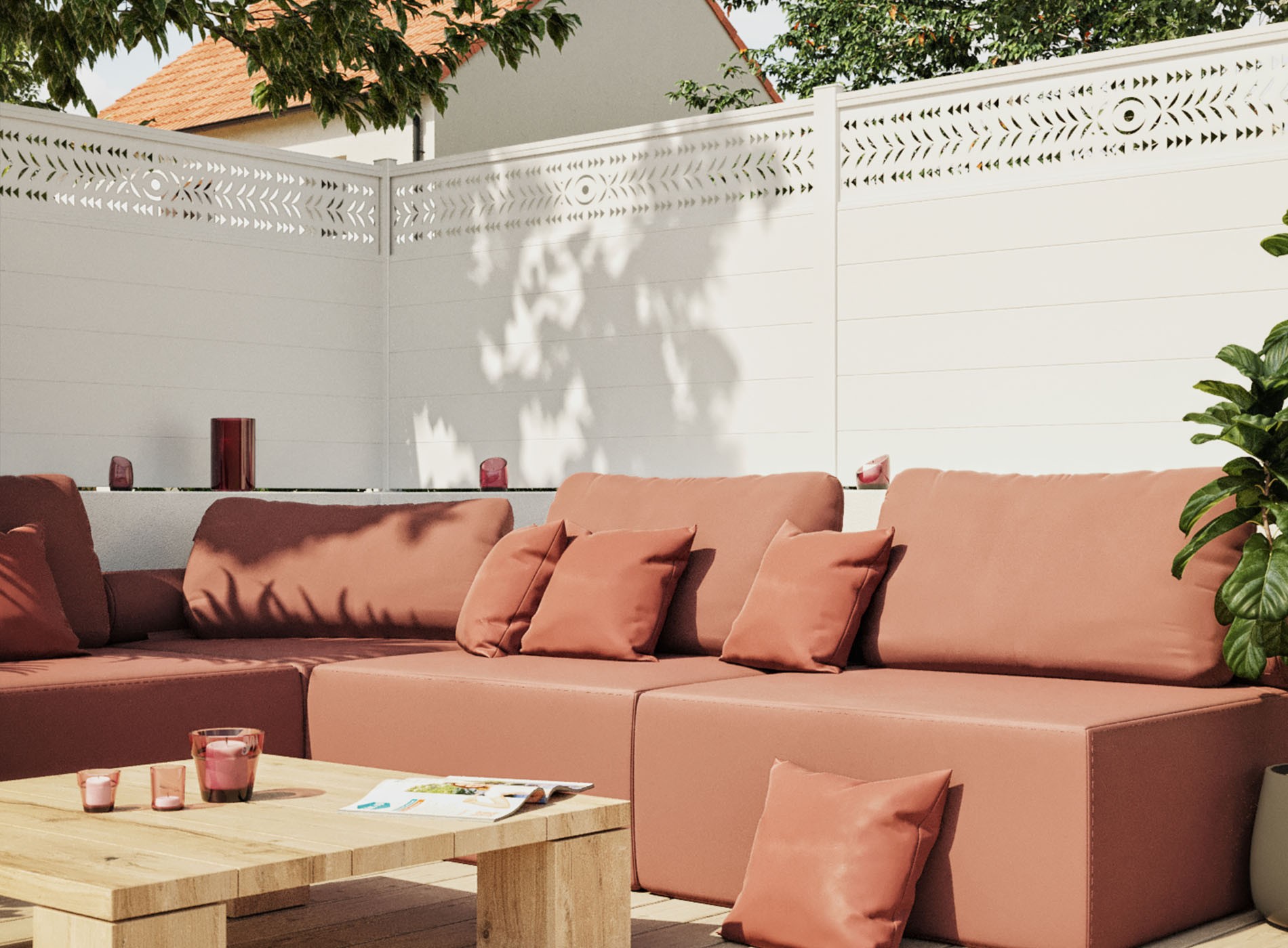 Clôture en aluminium MAESA, Blanc 9016