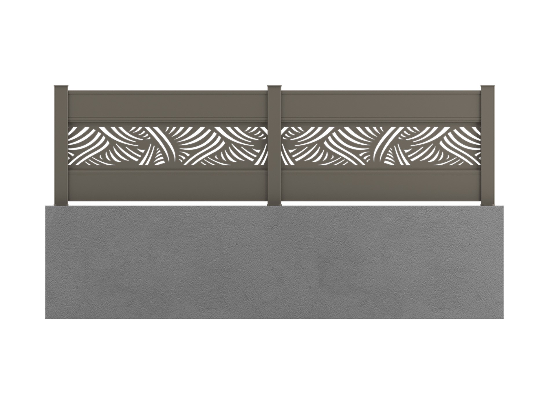 Klos Up Kit Décor aluminium position intermédiaire PALM - Gris Quartz 7039