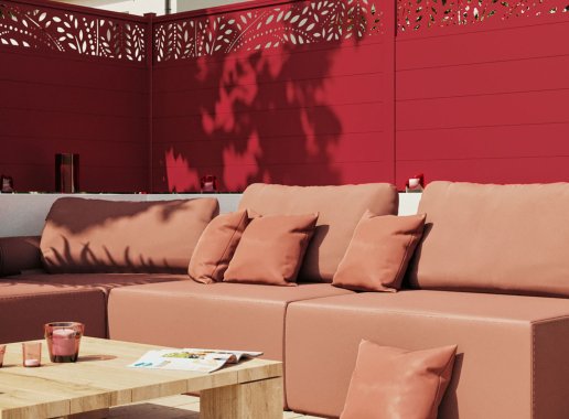 Clôture en aluminium SYLVA, Rouge 3004