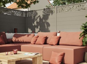 Clôture en aluminium SYLVA, Gris Quartz 7039