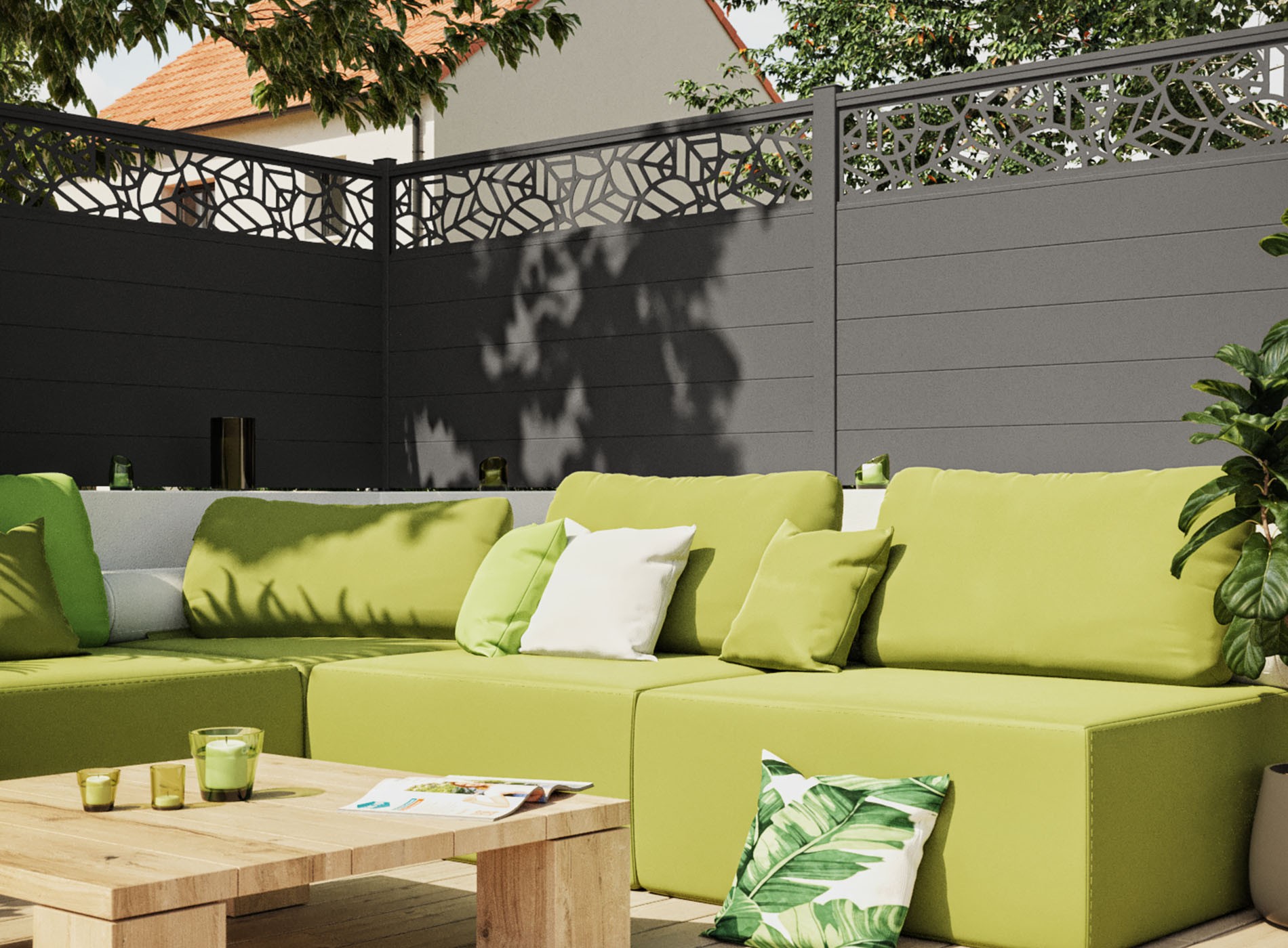 Klos Up Kit Décor aluminium position haut TEK - Gris Sable 2900