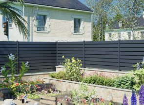 Clôture ZEF lame persienne Gris Zinc 7016C
