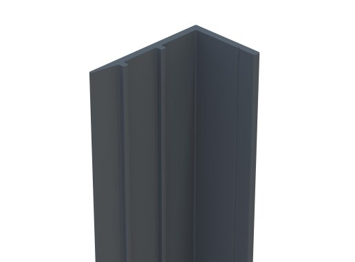 Profil d'occultation en aluminium - Gris zinc (RAL 7016C) zoom