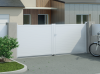 Portail battant en aluminium CONCARNEAU, blanc 9016