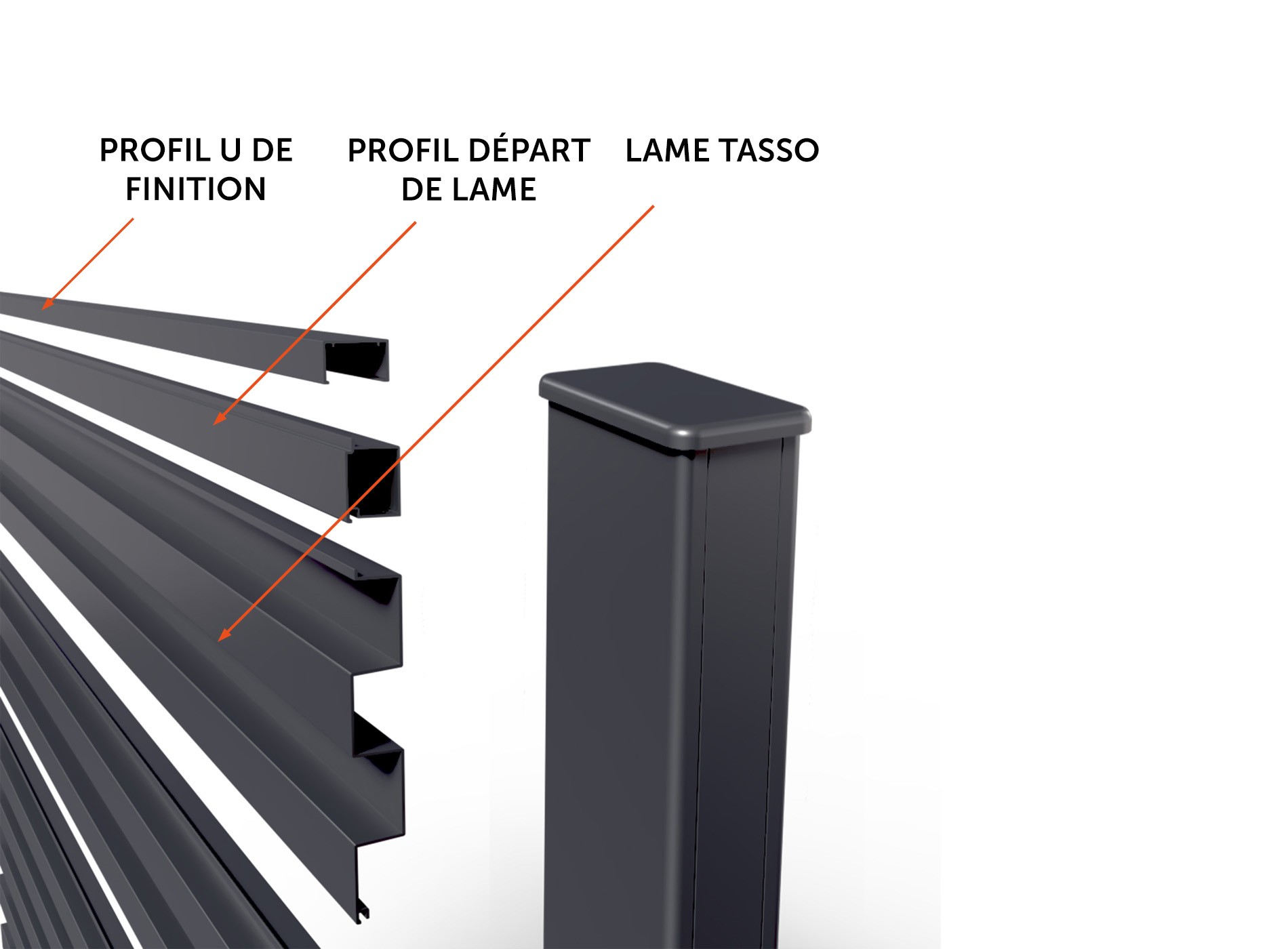 Cloture TASSO Gris Zinc 7016