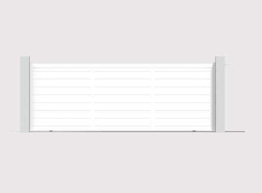 Portail coulissant BONO 4060 x 1505 - Blanc 9016