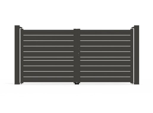 Portail battant BONO 3560 x 1685 - Noir 9005