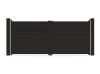 Portail aluminium battant CARNAC 3560 x 1483 mm - Noir 9005