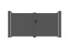 Portail aluminium battant CONCARNEAU 3060 x 1530 mm - Noir Sable 2100