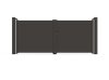 Portail aluminium battant CONCARNEAU 3560 x 1530 - Noir 9005