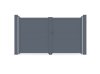 Klos Up Portail aluminium battant HEZO 3060 x 1705 - Gris Zinc 7016