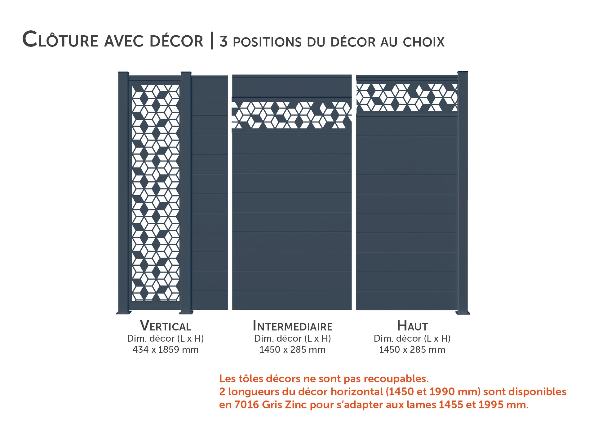 Klos Up cloture decor mix it 3 positions