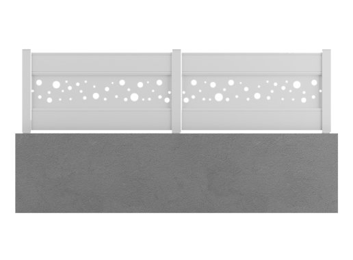 Cloture décor BULLE Blanc 9016
