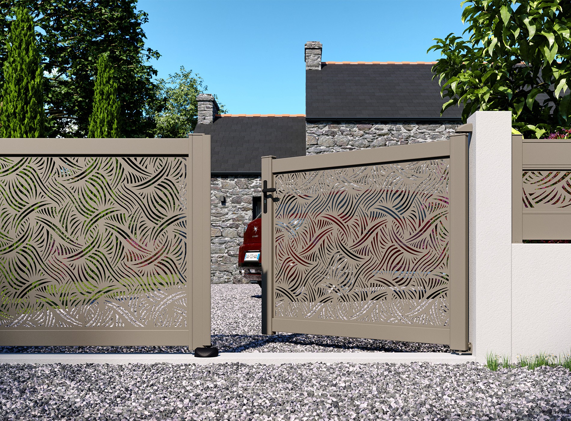 Portail battant 100%PALM