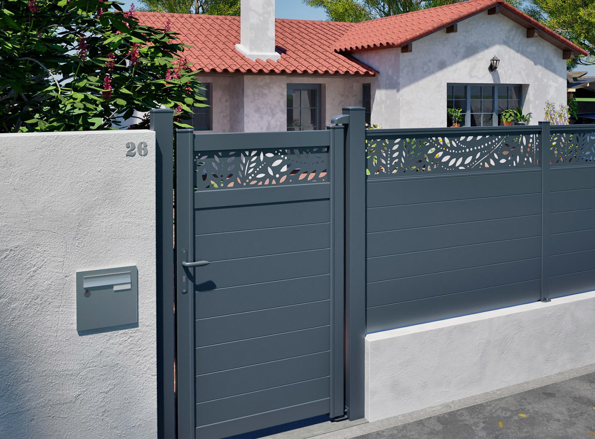 Klos Up Portillon Décor SYLVA Gris Zinc 7016