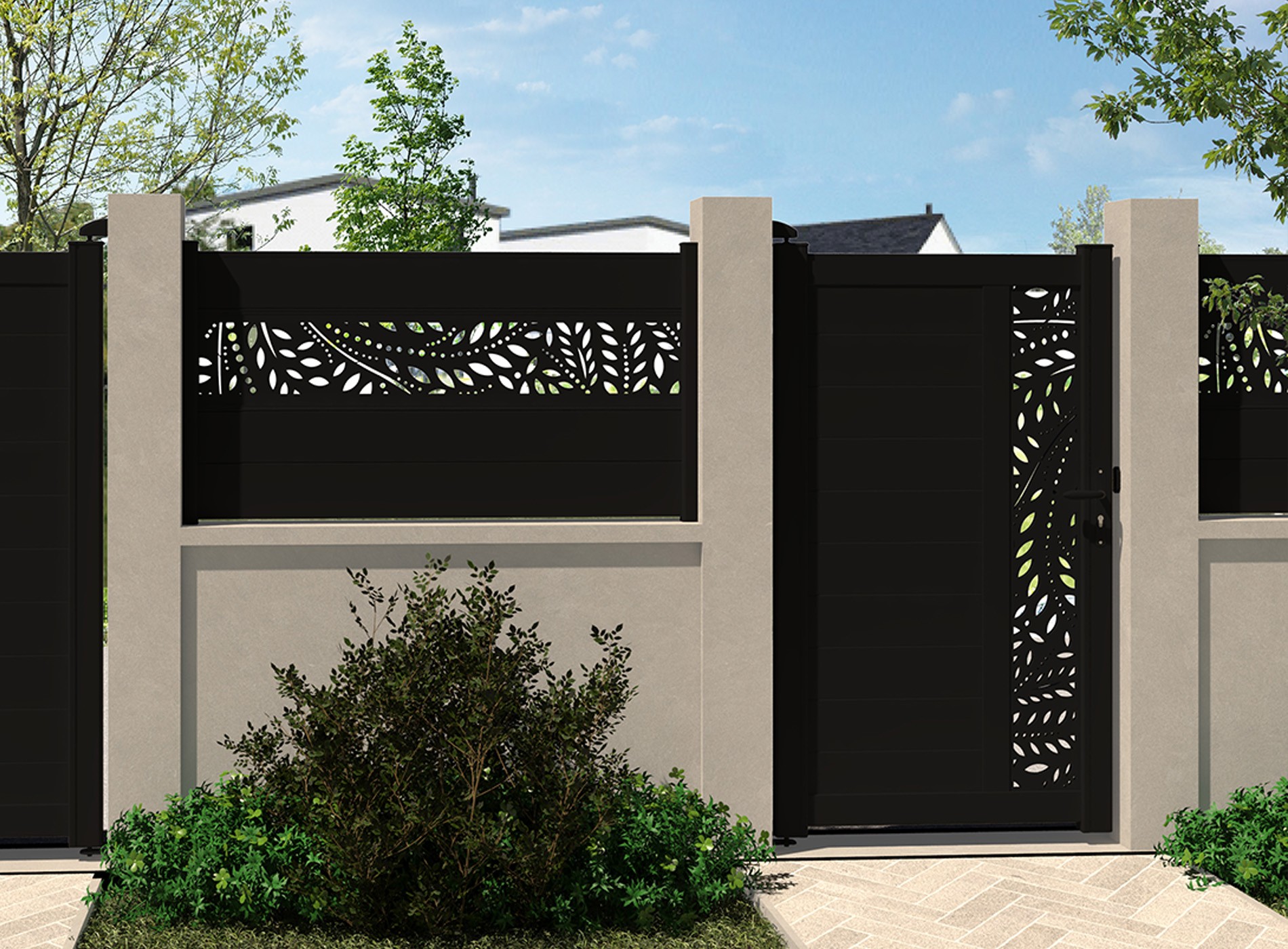 Klos Up Portillon Décor SYLVA Noir 9005