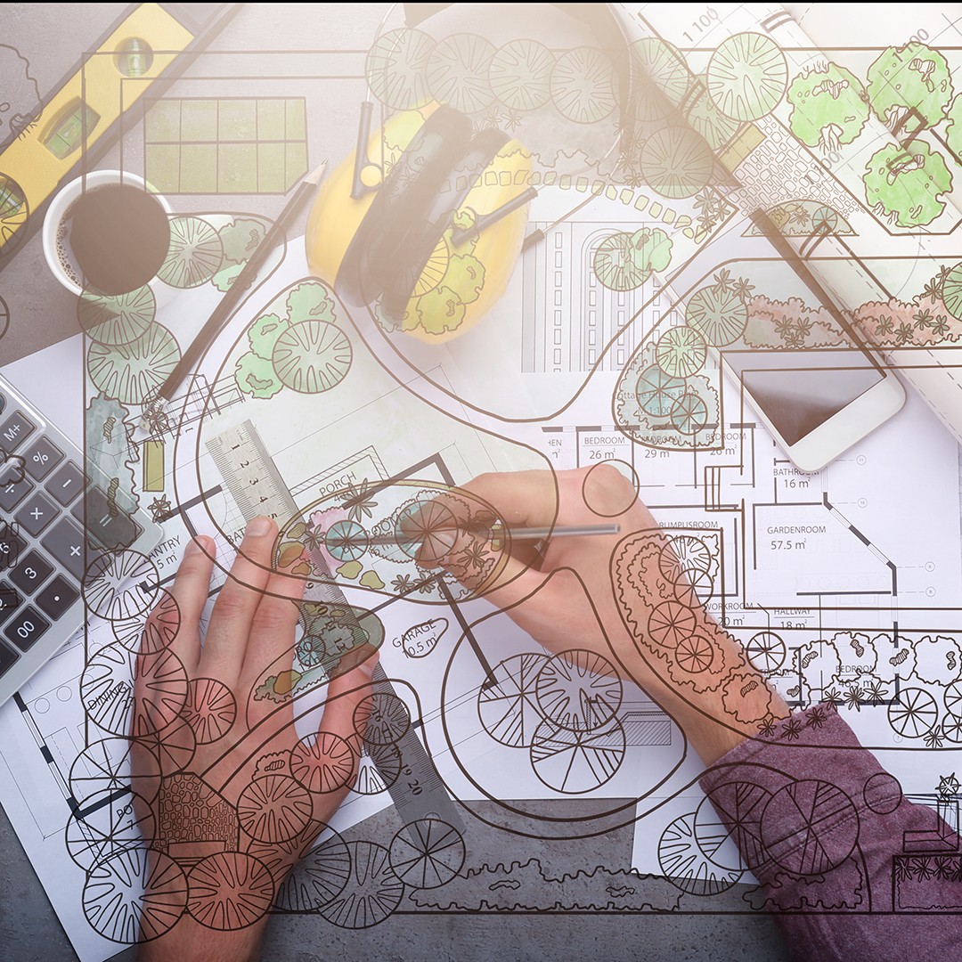 Plan paysager stylisé