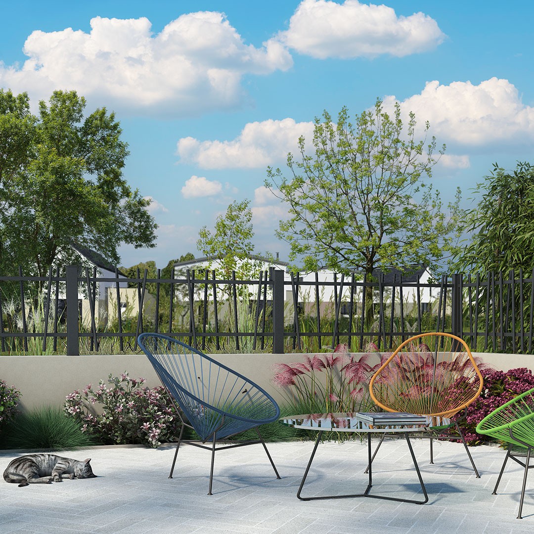 Clôture TIFA - Tube en aluminium vissés - Gris zinc (RAL7016)